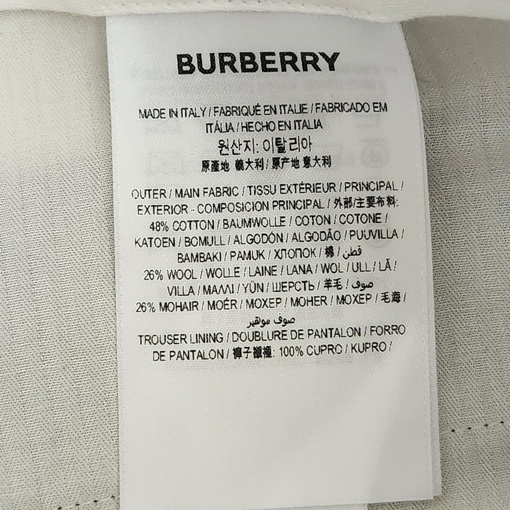 New Burberry London England Beige Wool Mohair Houndstooth Trousers IT 46 US 46 - Picture 11 of 15